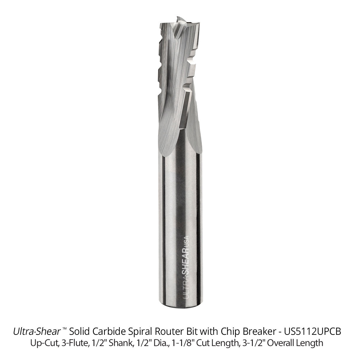 Phenolic Chip Breaker Router Bits - Super-C Solid Carbide - 3 Flute