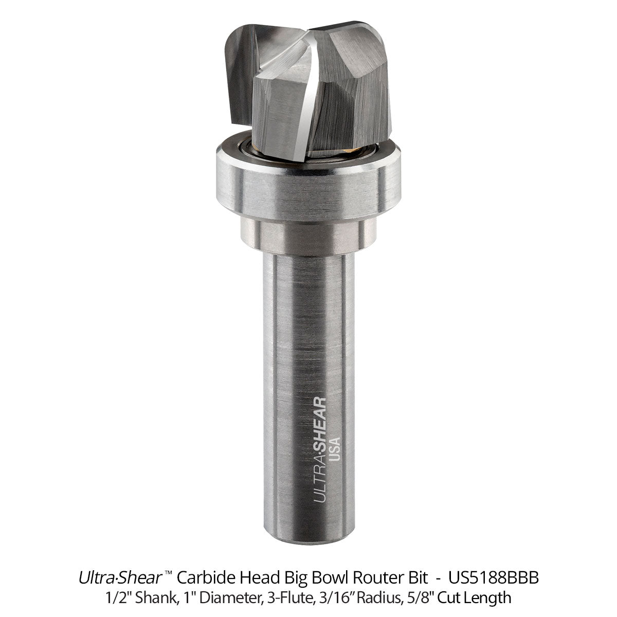 Big Bowl Router Bits - Carbide Head - 3-Flute