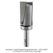 2-Flute, Carbide Tipped, Plunging Pattern Bit Open Box