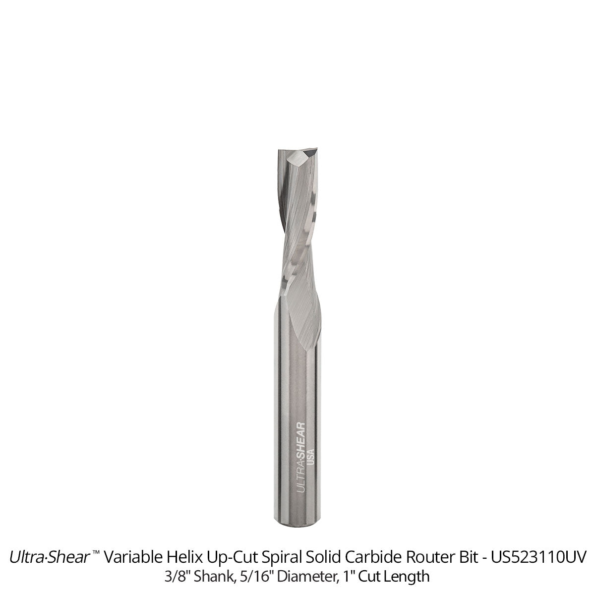 Variable Helix Router Bits - Up-Cut Spiral - Solid Carbide