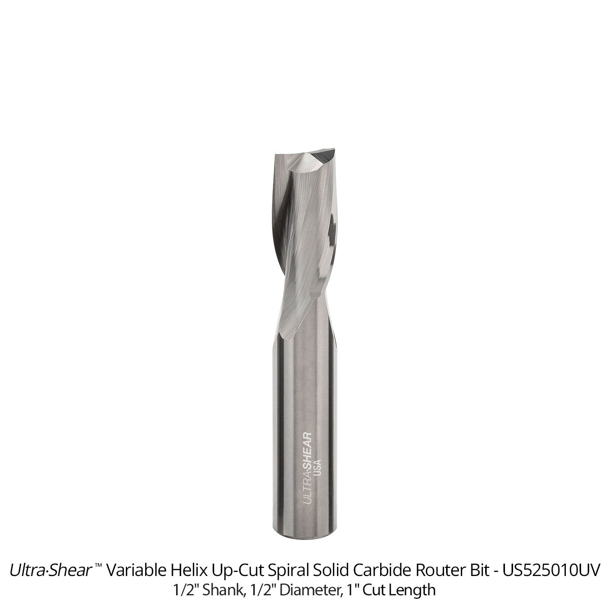 Variable Helix Router Bits - Up-Cut Spiral - Solid Carbide