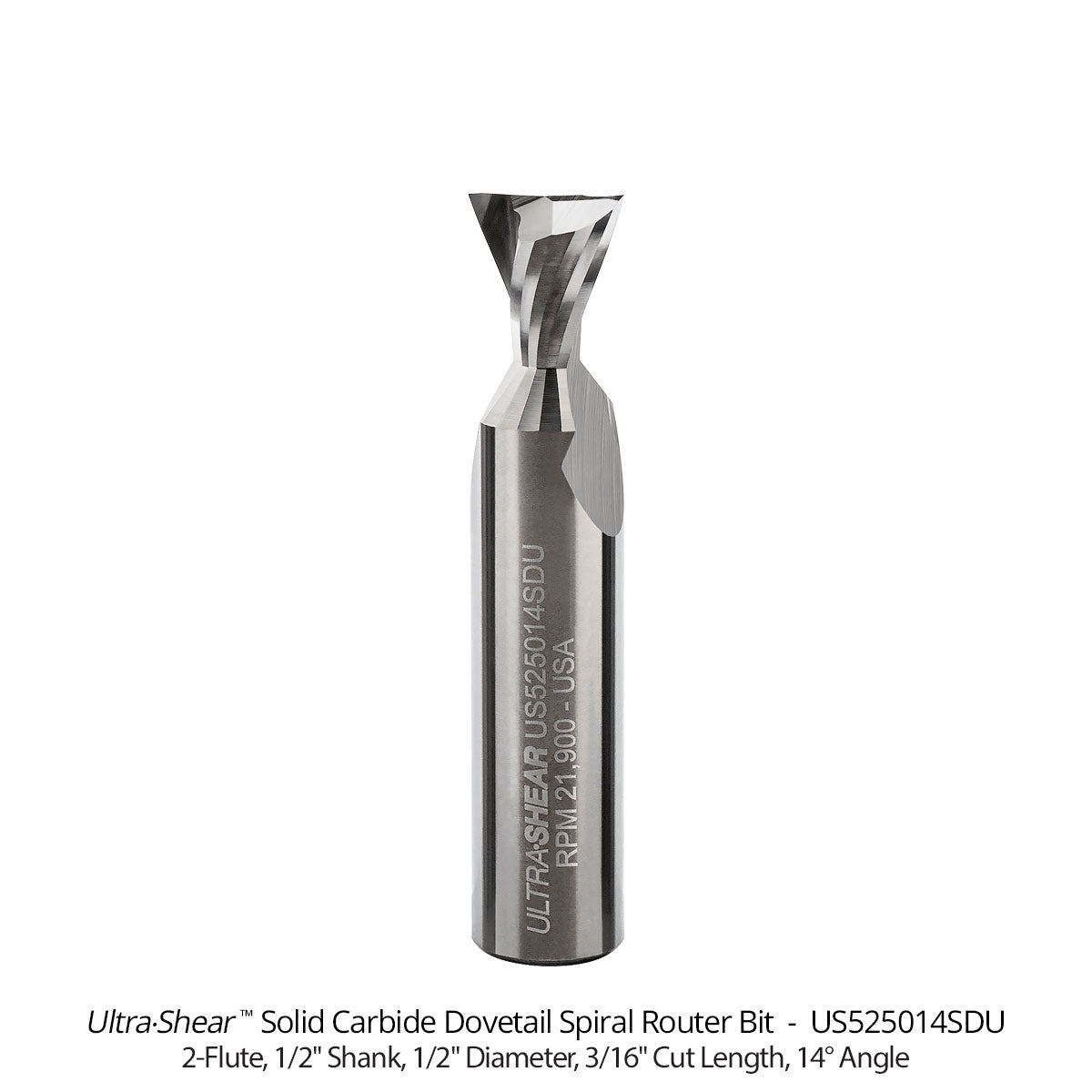Dovetail Router Bits - 1/2 Shank - Solid Carbide