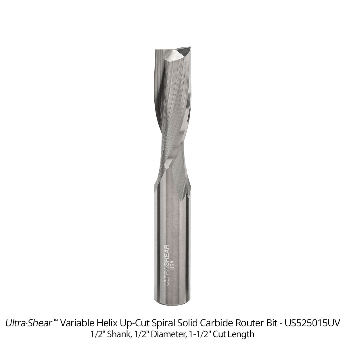 Variable Helix Router Bits - Up-Cut Spiral - Solid Carbide