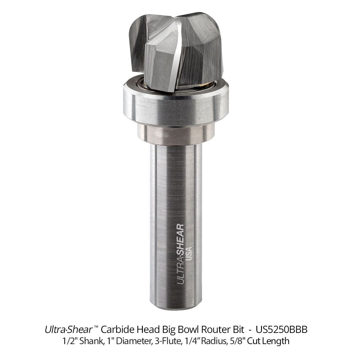 Big Bowl Router Bits - Carbide Head - 3-Flute