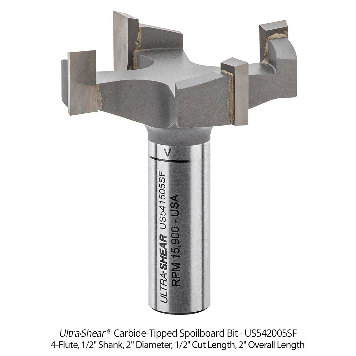 Spoilboard Router Bits - Carbide Tipped