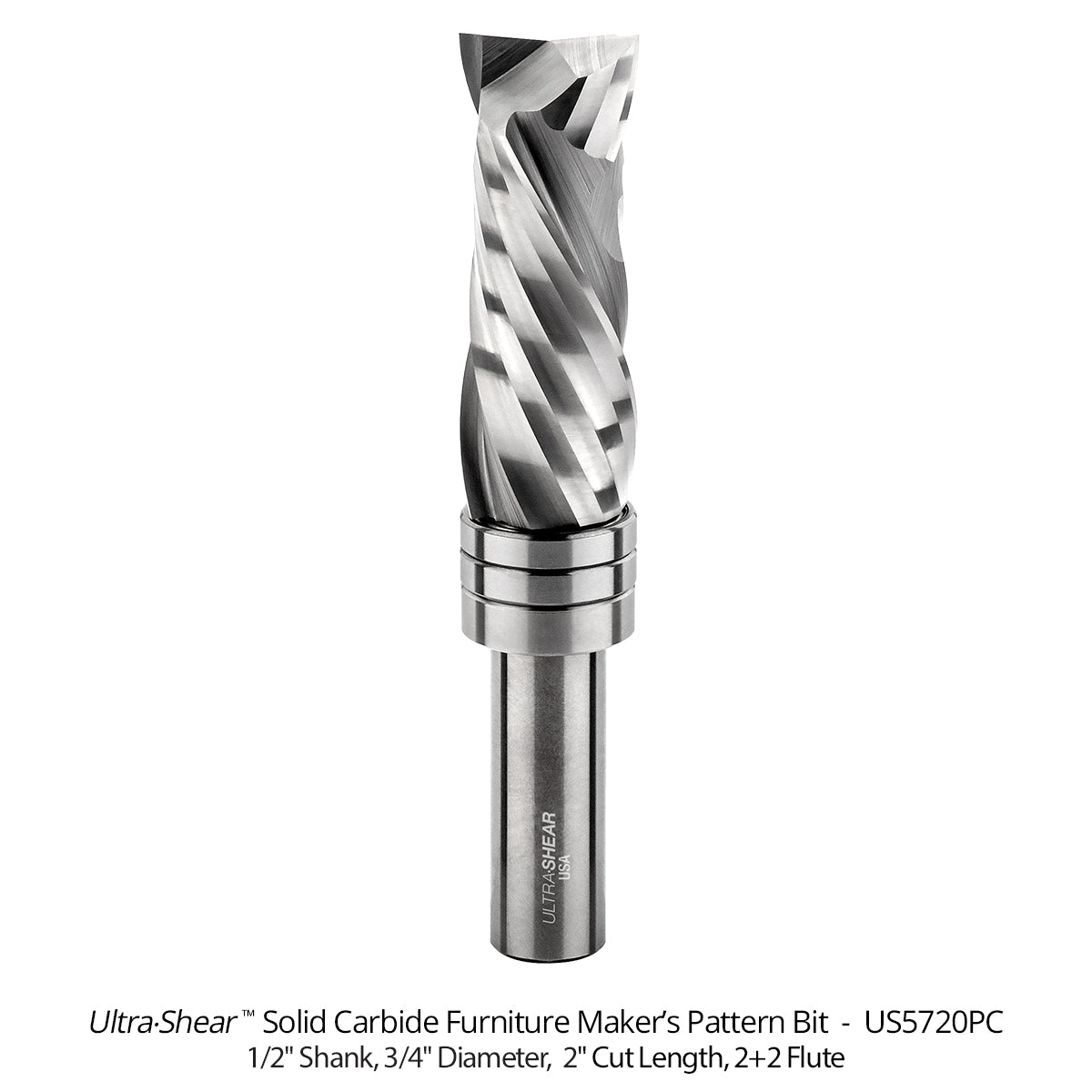 Furniture Maker's Compression Pattern Router Bits - Solid Carbide