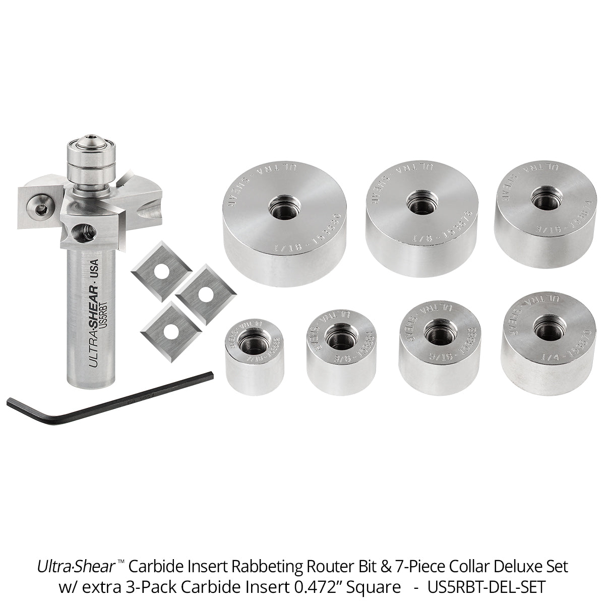 Rabbeting Router Bits - Carbide Insert