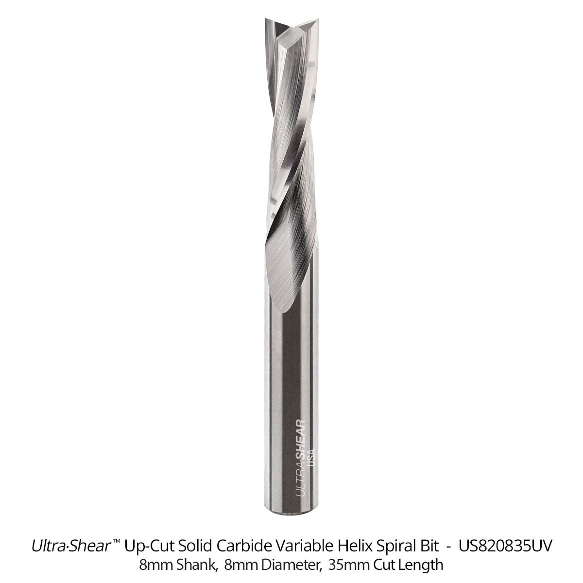 Variable Helix Router Bits - Up-Cut Spiral - Solid Carbide