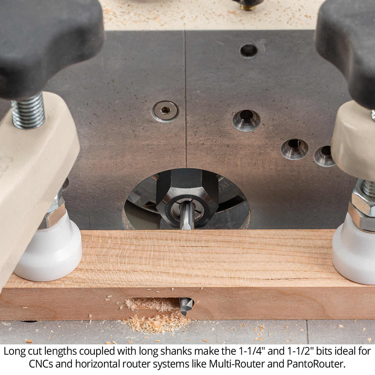 Spiral CNC Router Bits - Solid Carbide - 1/4 Shank - 2 Flute