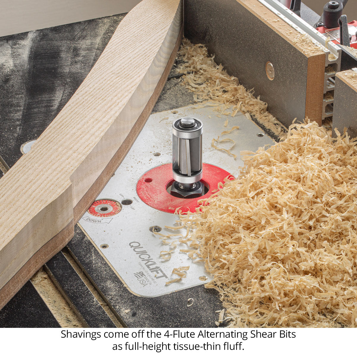 Alternating Shear Pattern & Flush Trim Router Bits - 4 Flute - Dual Bearing - Carbide Tipped - 1/2 Shank