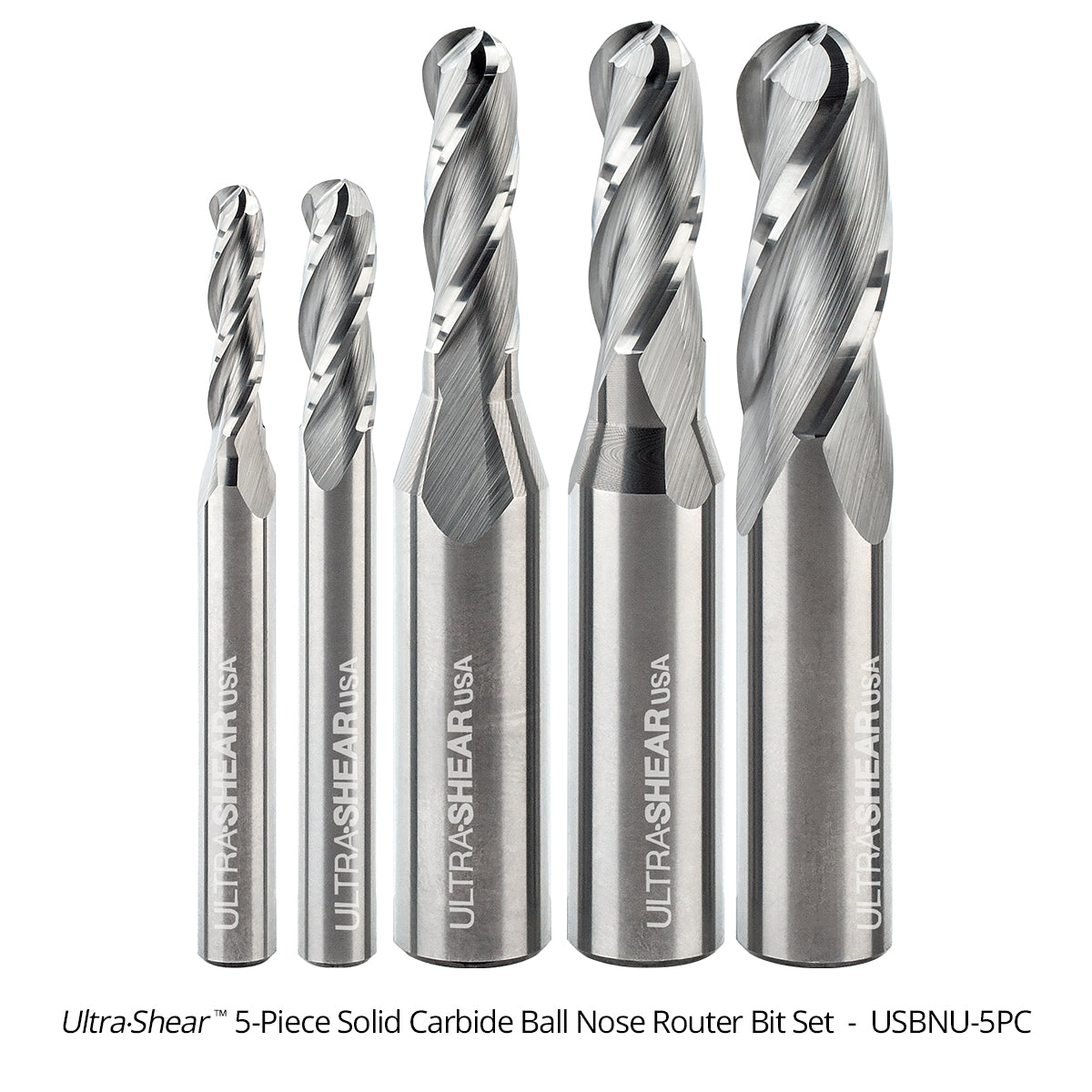 Ball Nose CNC Router Bits - Solid Carbide - 3-Flute