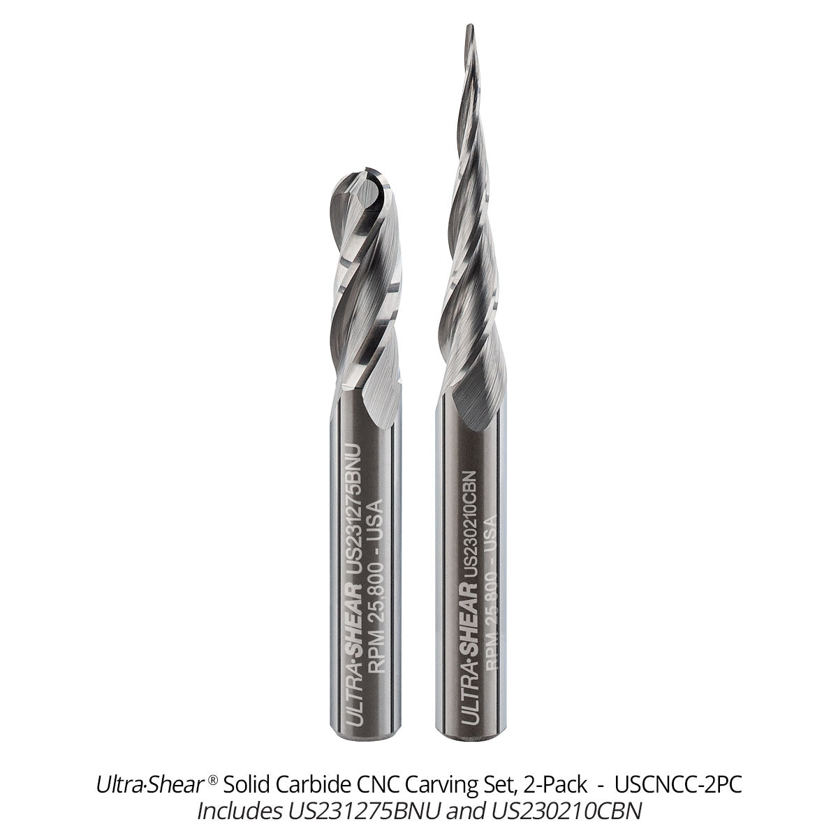 Solid Carbide Stubby Ball Nose CNC Router Bits