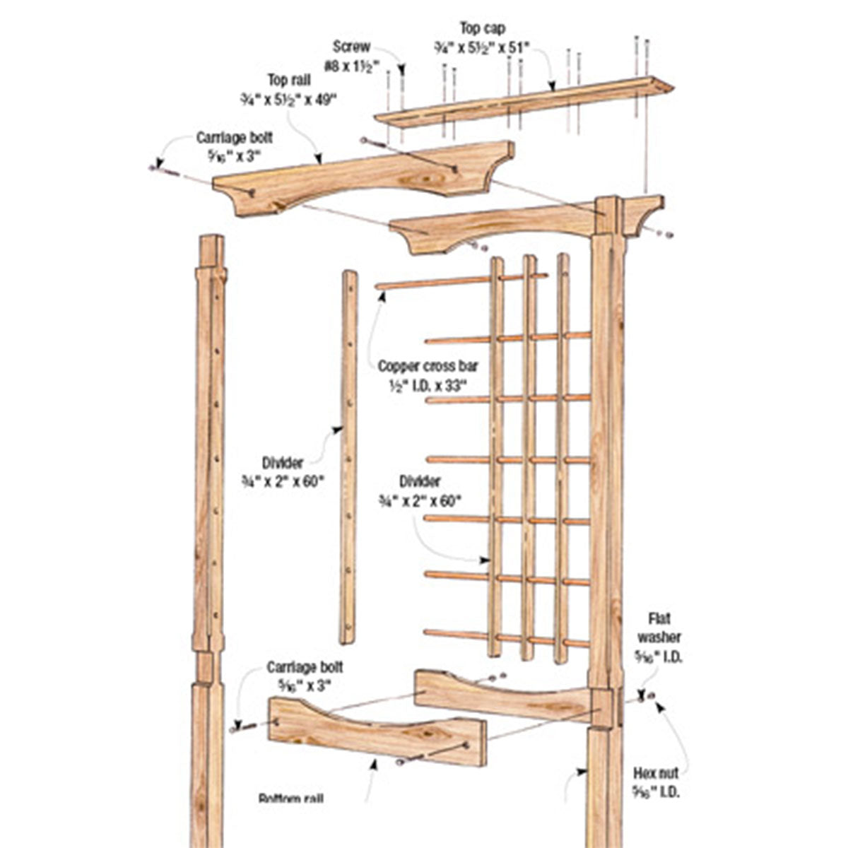 Woodsmith Rose-Covered Trellis Plan