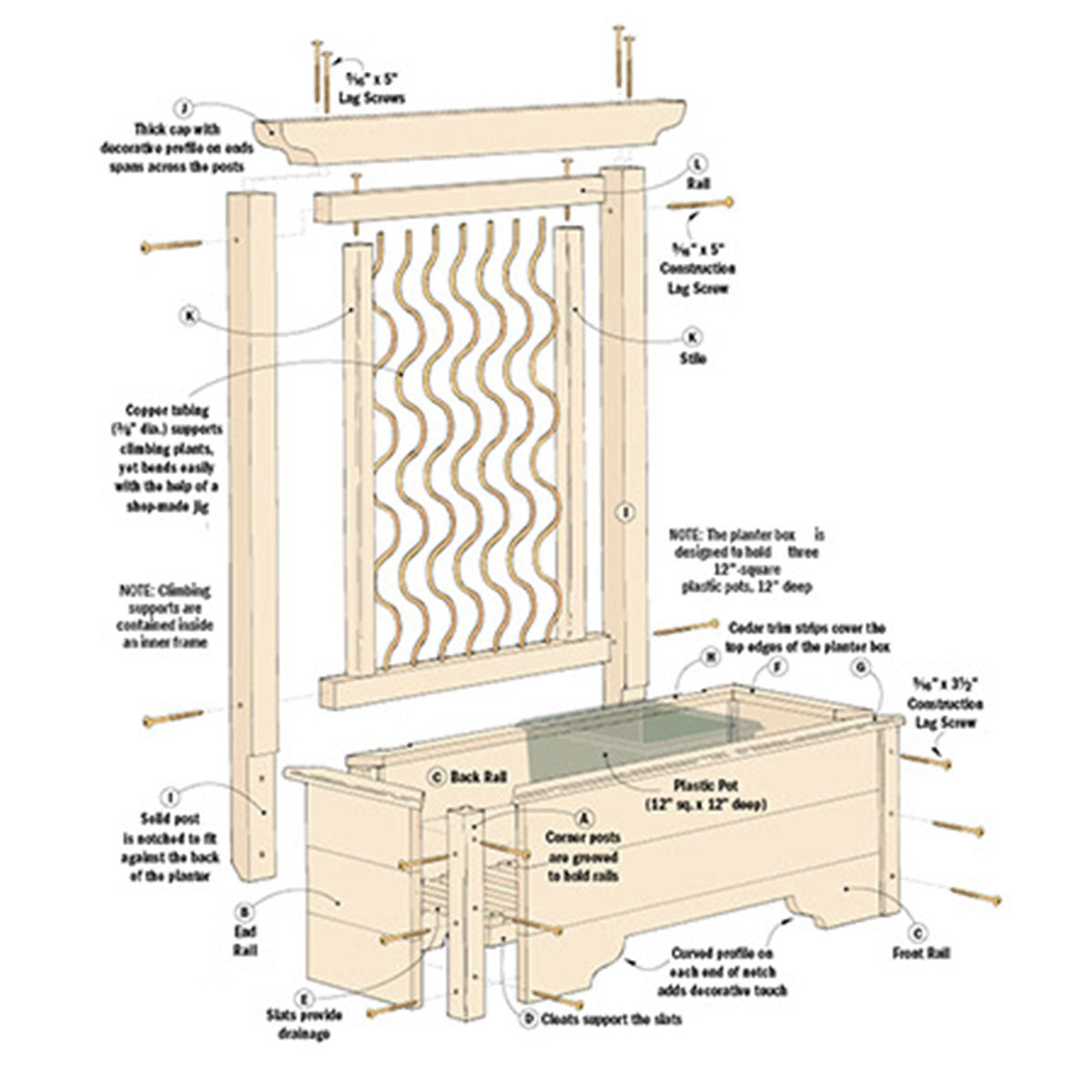 Woodsmith Trellis with a Twist Plan