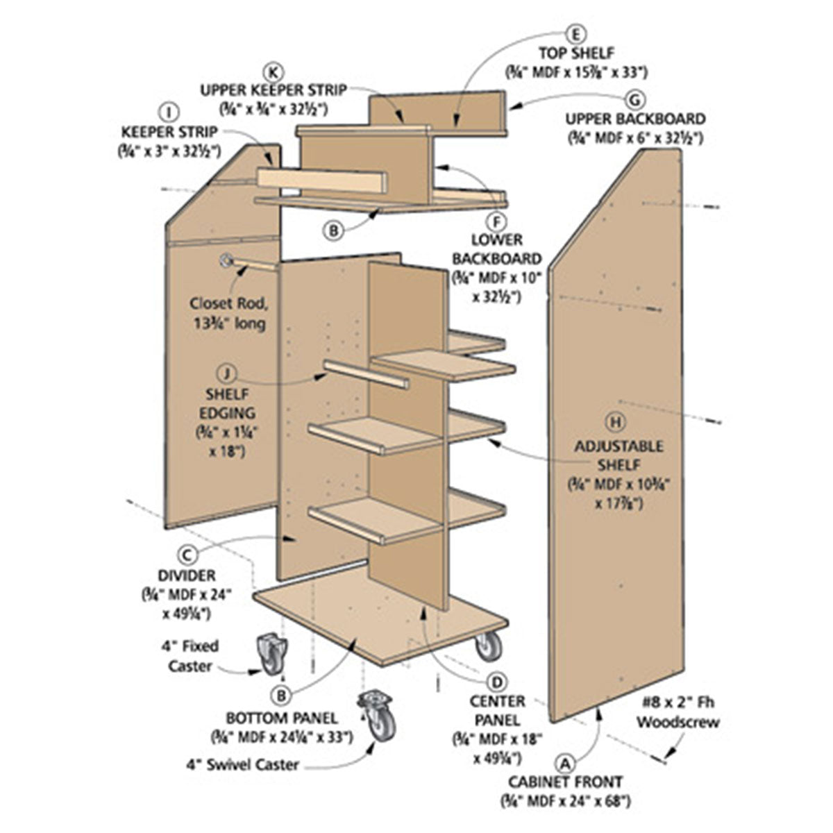 Woodsmith Under-Stair Storage Cabinet Plan