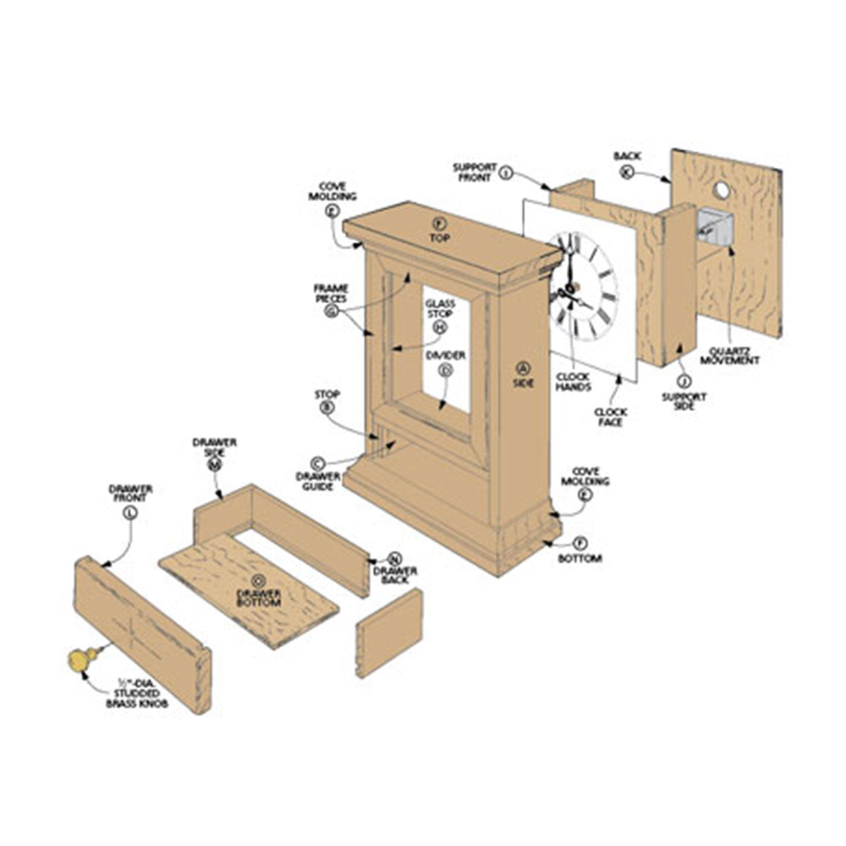 Woodsmith Mantel Clock Plan