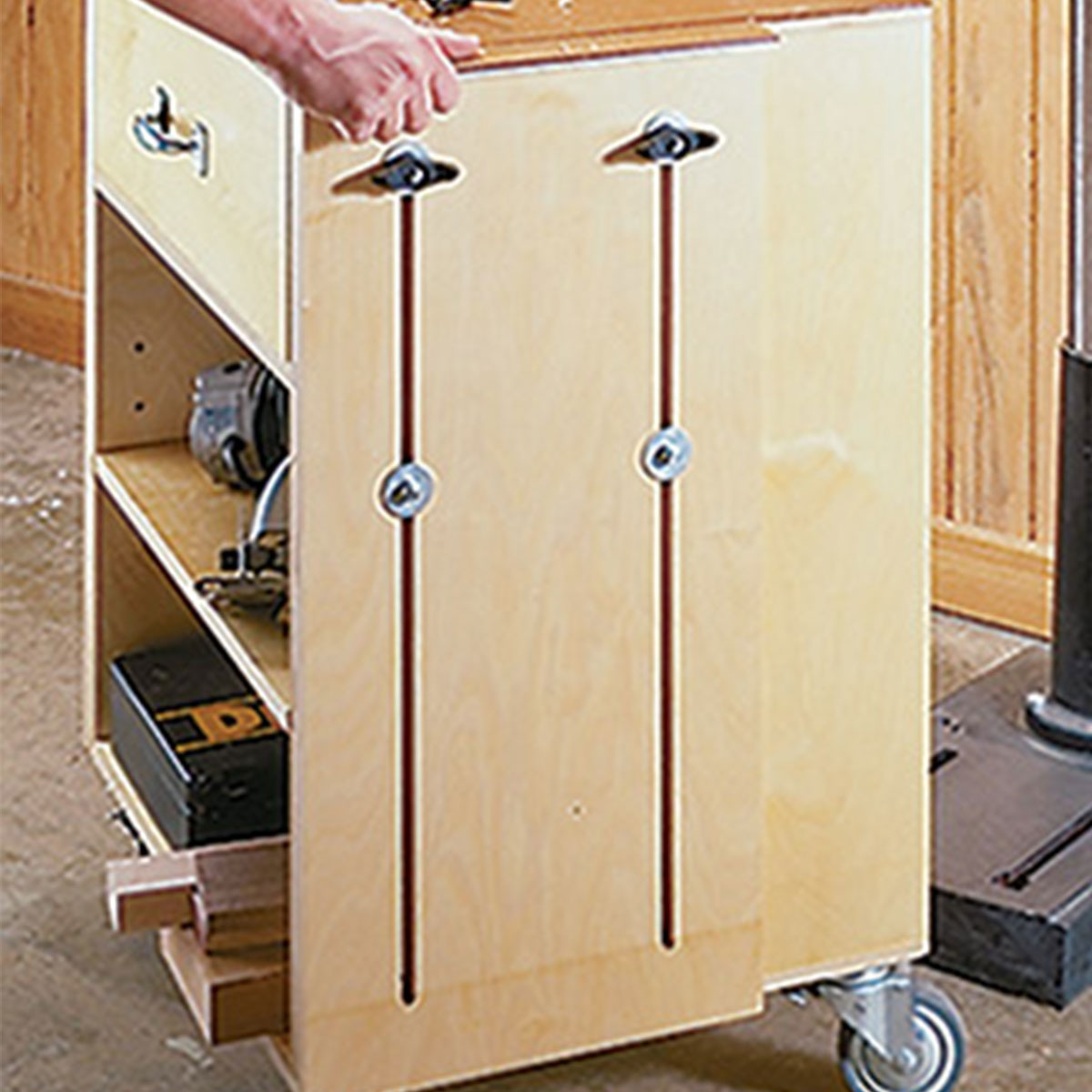 Woodsmith Drill Press Storage Cart Printed Plans