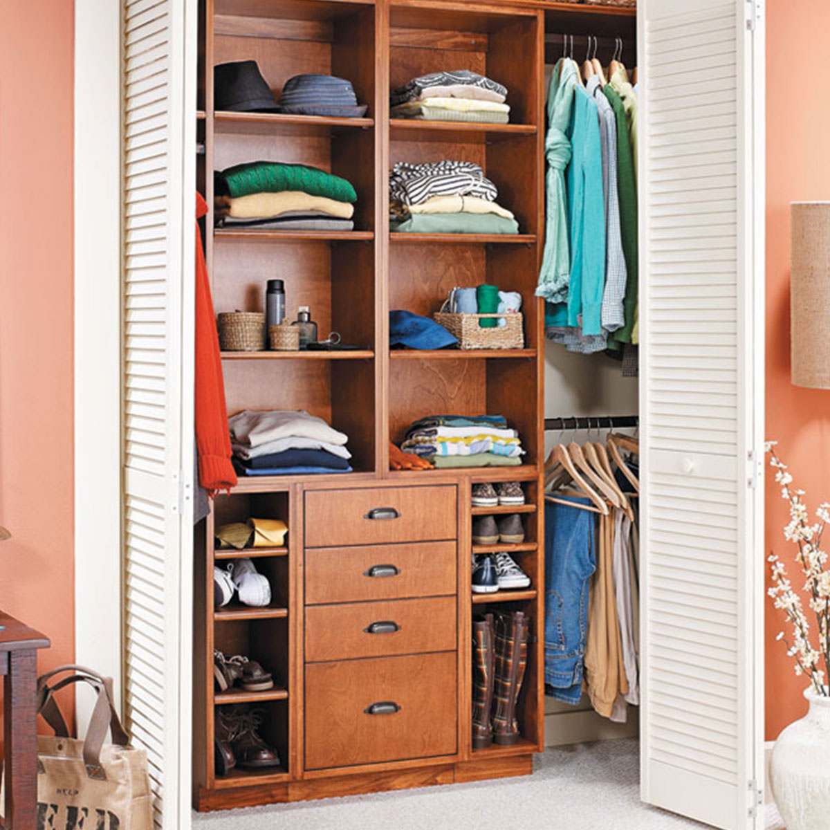Woodsmith Closet Organizer Standard Plan & Premium Shop Drawings
