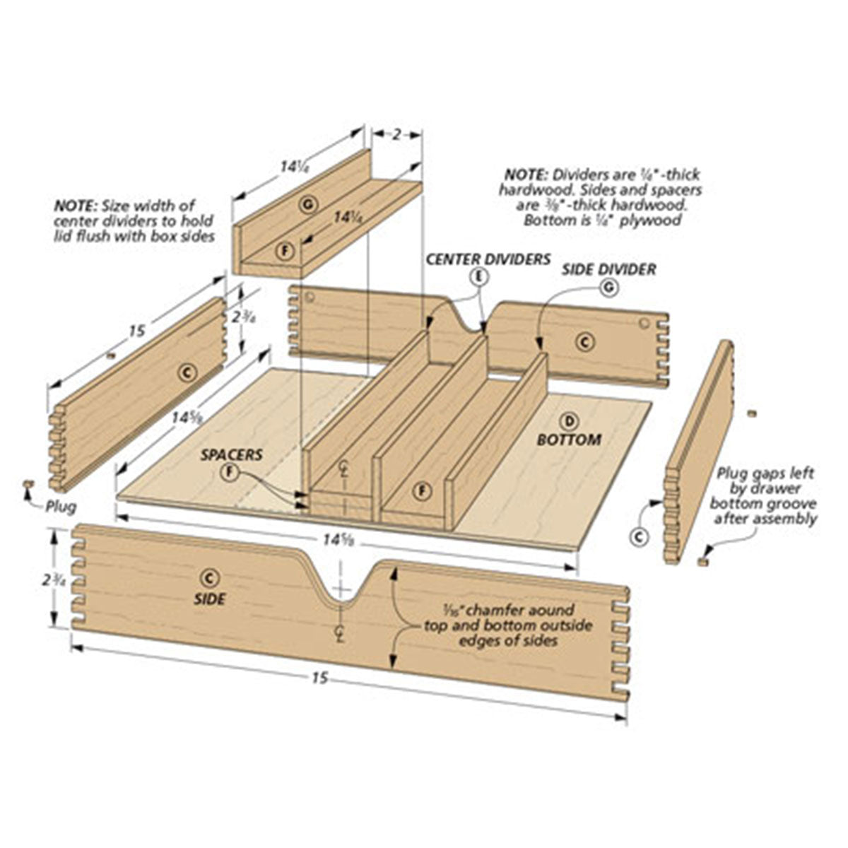 Woodsmith Classic Chessboard Plan
