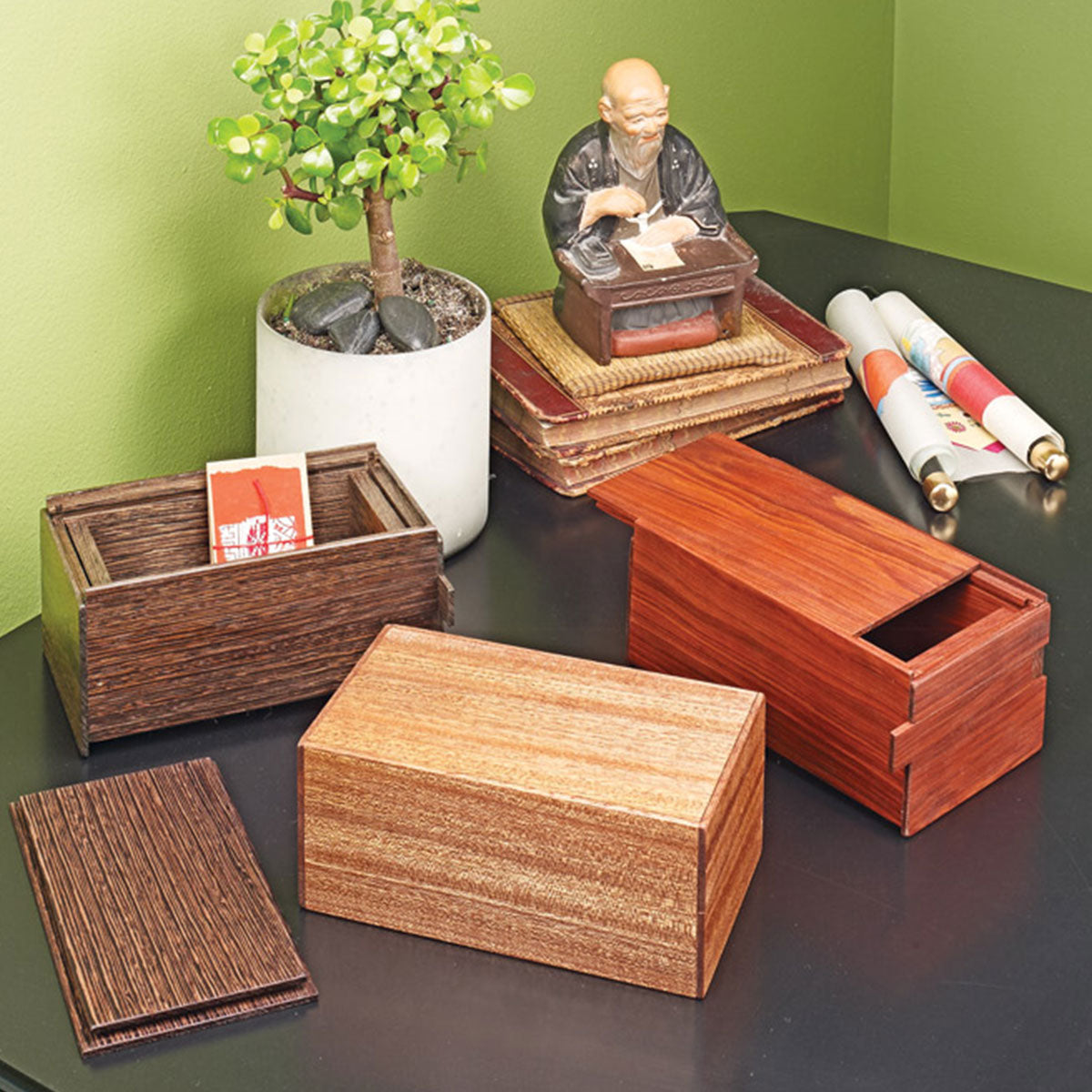 Woodsmith Clever Puzzle Boxes Standard Plan & Premium Shop Drawings