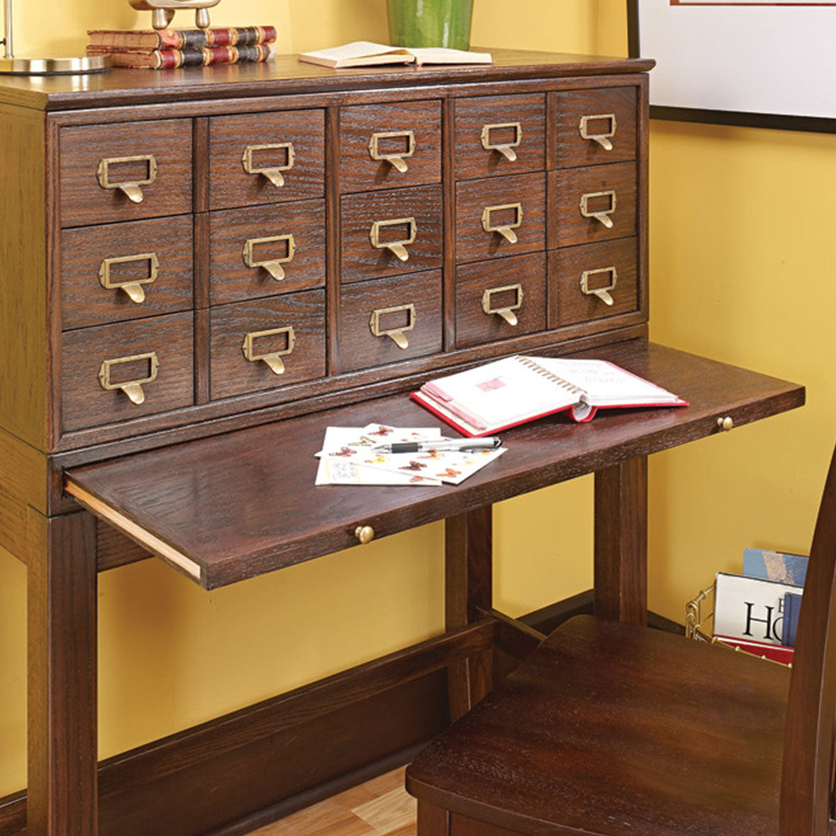 Woodsmith Card Catalog Cabinet Standard Plan & Premium Shop Drawings