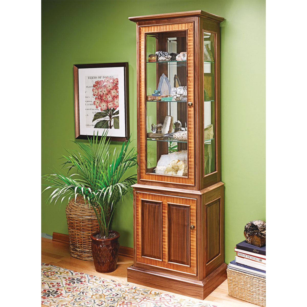 Woodsmith Glass Tower Display Cabinet Plan
