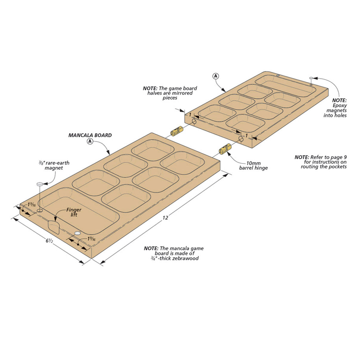 Woodsmith Folding Board Games Plan