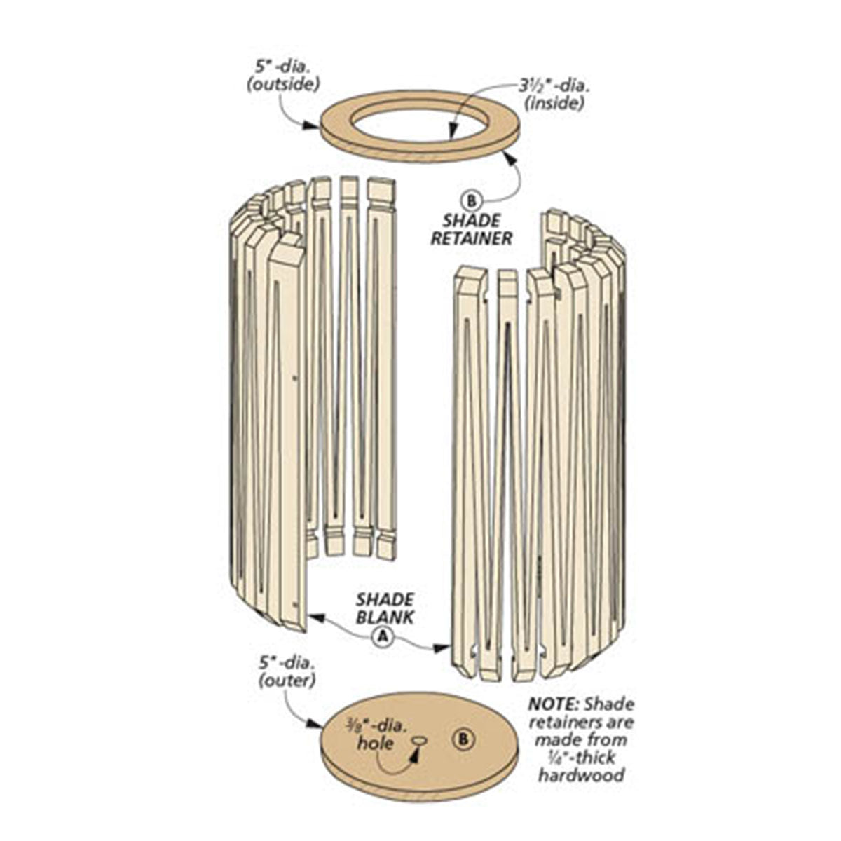 Woodsmith Modern Desk Lamp Standard Plan & Premium Shop Drawings