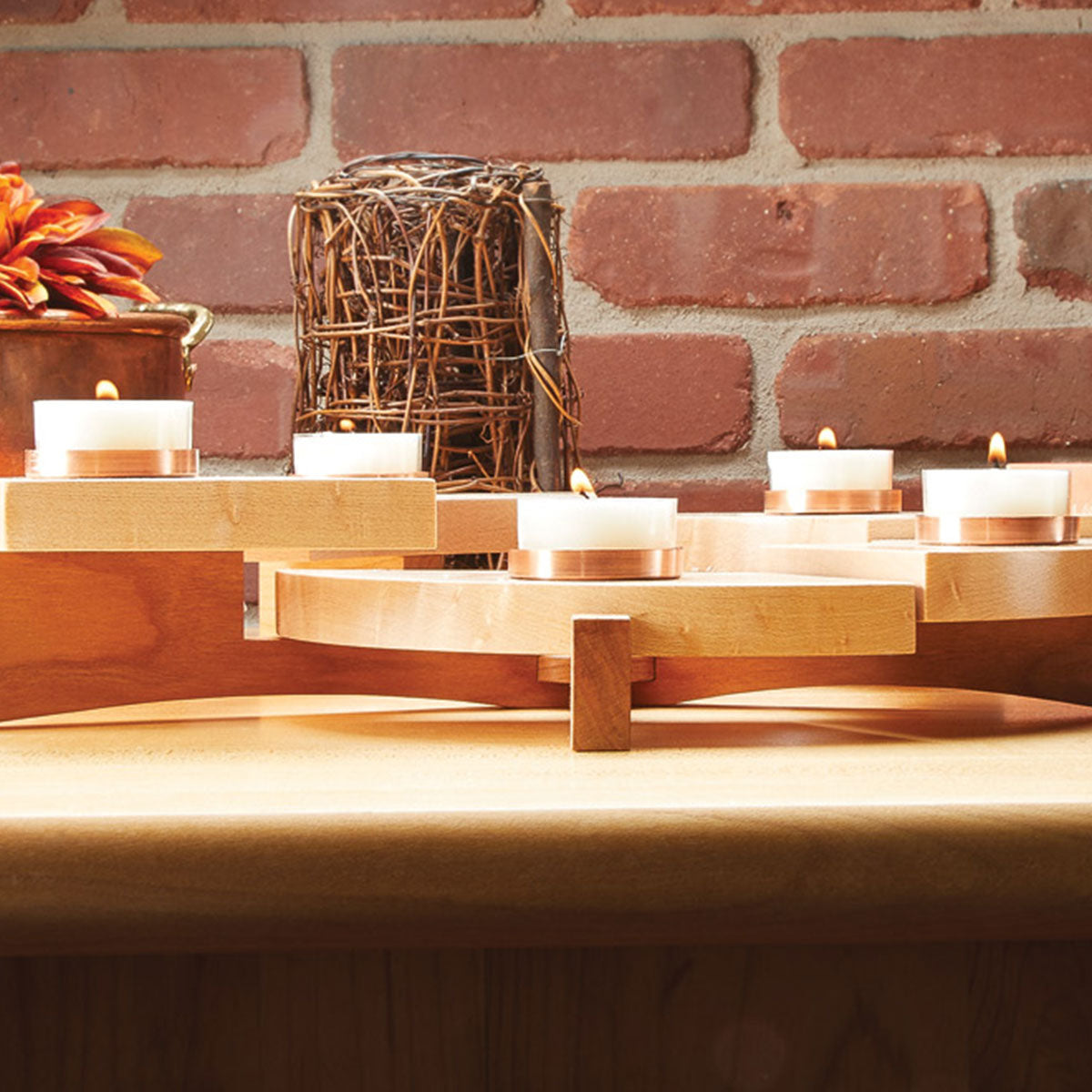 Woodsmith Tealight Candle Centerpiece Plan