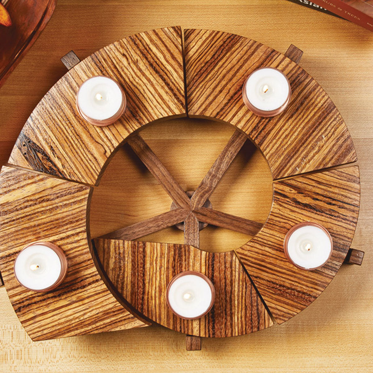 Woodsmith Tealight Candle Centerpiece Plan