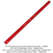 Factory Refurb Woodworking Rule - 49.5"/1257mm with Inch and Metric Scales - OPEN BOX